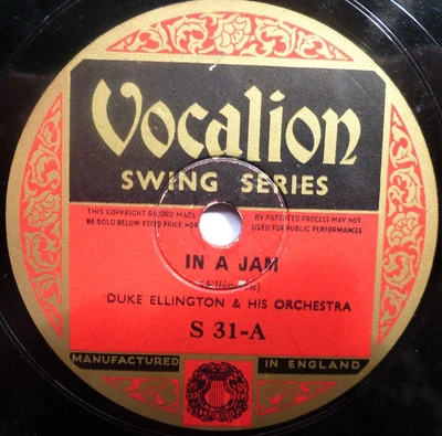 £16.95 • Buy Duke Ellington In A Jam 78 Vocalion S31 EX 1940s 10  78rpm Single, In A Jam/Blac