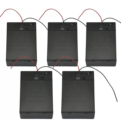 5pcs R14 DC 2x C Cell Battery Holder Case Box With Wire & Cover & ON/OFF Switch • $11.49