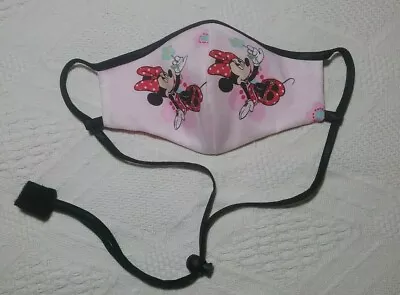 Cloth Face Mask W/ Back Tie Nose Wire Reversible Minnie Mouse KIDS & ADULTS • $10