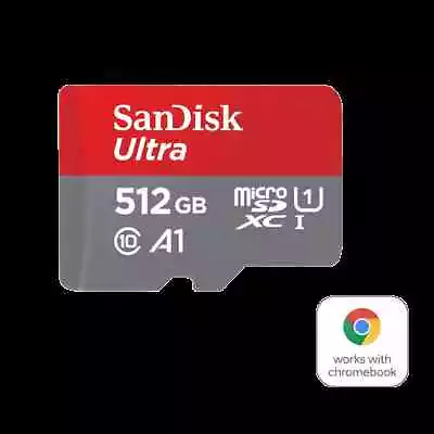SanDisk 512GB Ultra MicroSD Memory Card For Chromebook - SDSQUAC-512G-GN6FA • $27.99