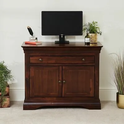 £479 • Buy French Hardwood Mahogany Stained Hideaway Computer Desk- HW54