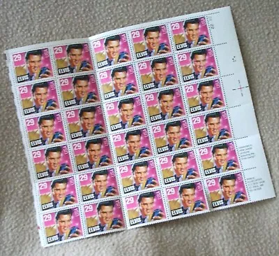 USPS Sheet Of 30 29 Cent Elvis Presley Stamps • $15