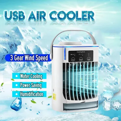 Evaporative Portable Air Conditioner Mini Cooler Fan Humidifier Air Cooling Fan • $29.95