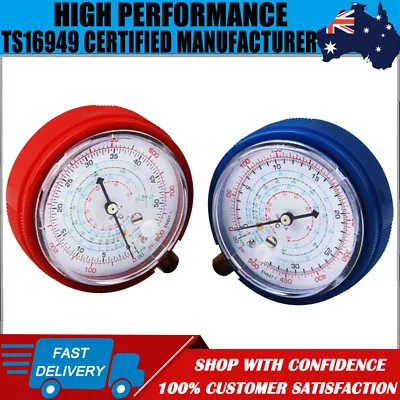 Refrigerant Low High Pressure Gauge AC Air Conditioner Manifold R134A R410A R22 • $21.99