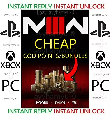 MW3-WZ2-MW2🔥INSTANT🔥Cheap Cod Points Or Bundles • £8.99