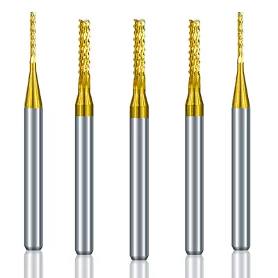 10Pcs 1-3mm Carbide End Mill Engraving Milling Cutter CNC Router Bits For PCB • £8.59