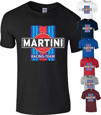 MARTINI RACING TEAM T SHIRT VINTAGE CAR BIRTHDAY GIFT PRESENT Motorsport TOP • £9.50