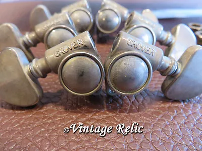 Aged GROVER 102NV Milk Bottle Nickel Rotomatic Tuners Fit Gibson Les Paul 18:1 • $86.99