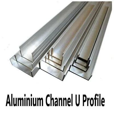 U Profile Wall 1mm 5mm 8mm 10mm 12mm 14mm 20mm 1-2pcs 500mm Aluminium Channel • £6.62