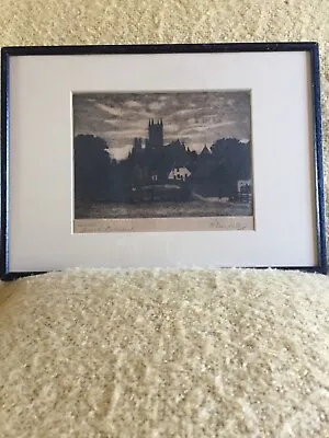 D. Deighton ‘Sunset Lincoln Cathedral ‘ Signed Etching  • £19.95