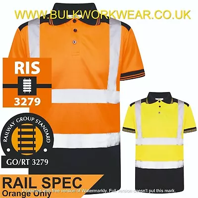 £12.11 • Buy Hi Vis Polo Safety Shirt High Visibility Reflective T Shirt Orange Yellow Viz