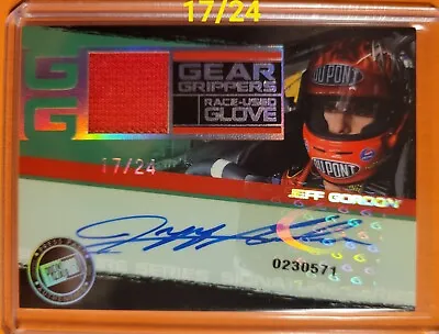 RARE Jeff Gordon 2006 Press Pass Stealth Gear Grippers Patch Autograph Glove /24 • $250