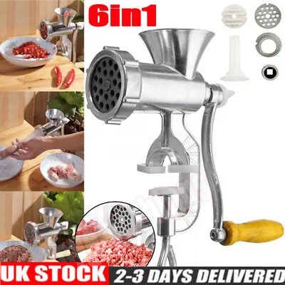 Hand Operated Meat Mincer Heavyduty Grinder Manual Hand Operated Kitchen Beef UK • £11.89