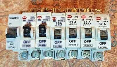 MEM 51QEB 5A 161QEB 16A 321QEB 32A MCB And B40 610/40 40A - CIRCUIT BREAKERS • £10.50