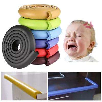 2M Baby Safety Table Desk Sharp Edge Corner Cushion Guard Strip Bumper Protector • £5.89