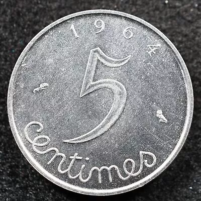 France 5 Centimes 1964 Coin Inv#E538 • $1.71