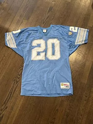 Barry Sanders Detroit Lions Jersey Large 46 Mens Wilson Vintage Blue  • $100