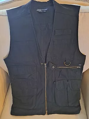 5.11 Tactical Series Fast-Tac Vest Mens Medium Black Cotton Multi Pocket • $36.99