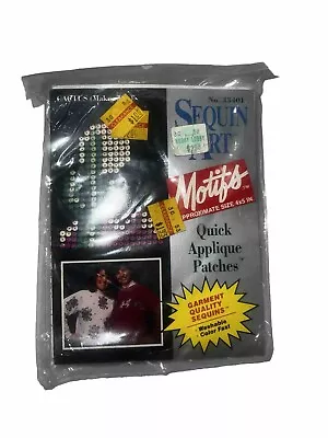 Vintage NOS 80s Distlefink Sequin Art Kit Christmas Motifs Cactus Makes 2 Sealed • $14.98