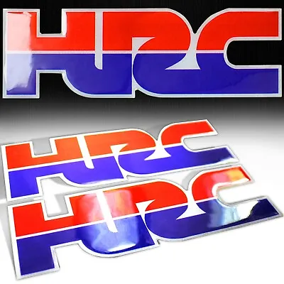 $17.99 • Buy X2 Vinyl Decal Emblem HRC Honda Racing Team Logo Gas Fuel Tank Fender Sticker