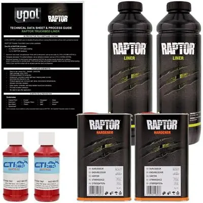 U-POL Raptor Tintable Hot Rod Red Spray-On Truck Bed Liner Coating 2 Liters • $105