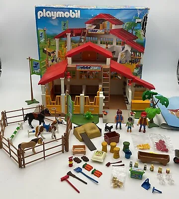 Playmobil 4190 Large Pony Stables Farm With Box Instructions & Poster. • £35