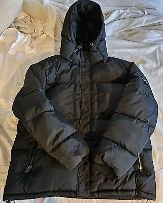 Southpole Puffer Jacket Mens XL Black Quilted Full Zip Moc Neck Hip Hop • $34.99