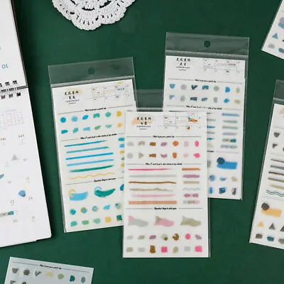 $2.19 • Buy 3pcs X Paper Stickers Stationery Bullet Journal Japanese Style Laptop Gift Diary