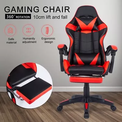 Gaming Chair Office Executive Computer Chairs Racing Footrest Racer • $119.98