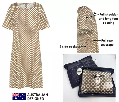 £44.78 • Buy Hospital / Maternity Gown LATTE 100% Cotton 6 Sizes Incl. Plus Size FREE POST AU