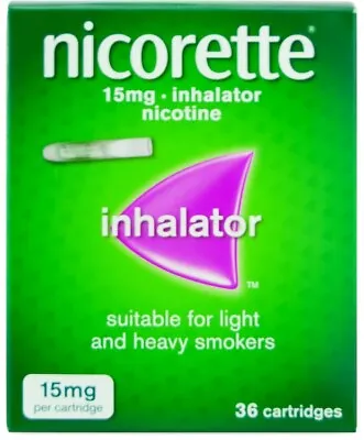 £42.07 • Buy 2 X Nicorette Inhalator, 15 Mg, 36 Cartridges. 72 In Total.