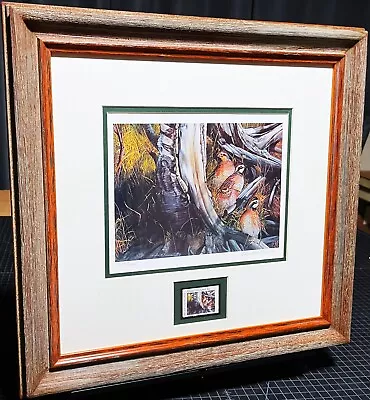 Charles Freeman 2000 Quail Unlimited Stamp Print With Stamp - Brand New Frame • $295