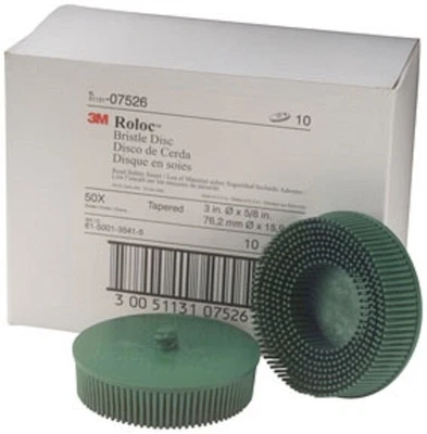 $96.88 • Buy 3M 7526 Scotch-Brite Roloc Bristle Disc 07526 Green 3  Coarse 10 Discs/bx