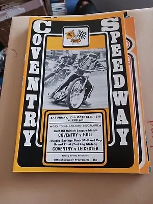 Coventry Bees V Leicester Lions Grand Final 2nd Leg 13/10/79 Good Clean Conditio • £1.99