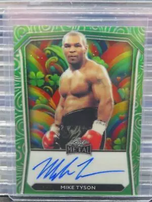 2024 Leaf Metal St Pattys Day Mike Tyson Autographs Rainbow Auto #2/3 Boxing • $53