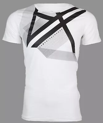 ARMANI EXCHANGE White RIGHT SIDE UP Short Sleeve Slim Fit Designer T-shirt NWT • $24.99