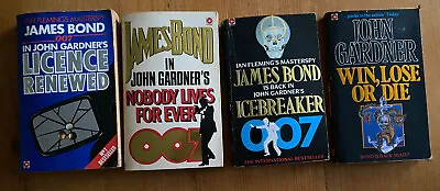John Gardner -4x James Bond 007 Novels PB’s - 1982-1990 • £12.50