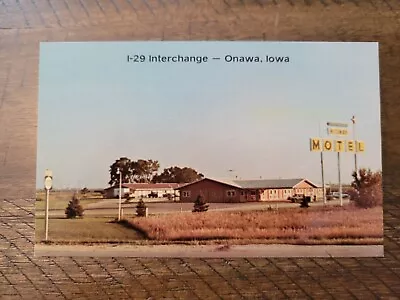 Postcard IA Iowa Onawa Monona County Midway Motel Roadside • $2.49