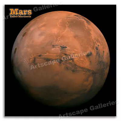 Mars - Valles Marineris Hemisphere - NASA / Space / Astronomy Poster - 24x24 • $22.95