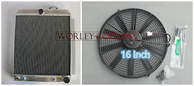$244 • Buy Aluminum Radiator & Fan For 49 50 51 52 53 54 CHEVY TRUCK PICKUP AT/MT 1948-1954