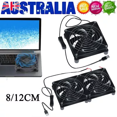 Mini USB Desk Fan Silent Cooling USB  Portable Computer Case PC CPU Router Fan • $23.74