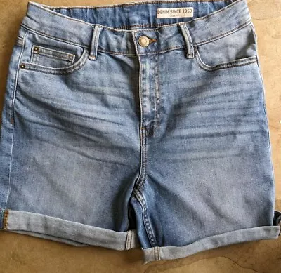 M&S (Marks & Spencer) Sculpt & Lift Denim Shorts Medium Indigo 10 RRP£16.50 • £9.99