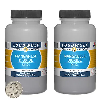 Manganese Dioxide / 2 Pounds / 2 Bottles / 99% Pure Reagent Grade / Fine Powder • $59.99