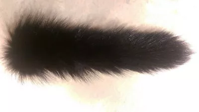 Dyed Black Raccoon Fur Tails 9''-11'' • $6.50