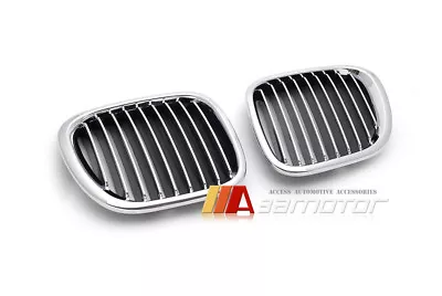 Chrome Front Hood Kidney Grill Grilles 2PC Fits 1996-2002 BMW Z3 Coupe Roadster • $57