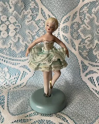 Vintage EMPRESS Japan Porcelain Spinning Ballerina Dancer Figurine 5.5” • $29.99