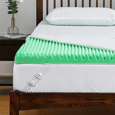 2''/ 3'' Memory Foam Mattress Topper Gel Infused Design Pad With Zippered Cover • $64.99