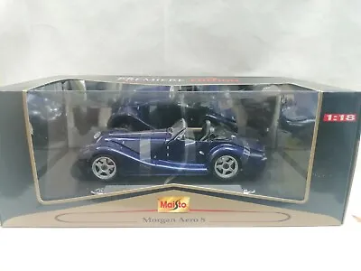 £70 • Buy Maisto 1/18 MORGAN AERO 8 Blue Diecast Metal Model Sports New Car Boxed