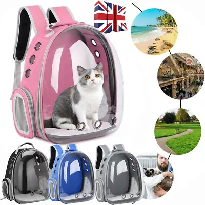 £17.94 • Buy UK Pet Cat Carrier Bag Space Capsule Dog For Small Pet Travel Handbag Backpack