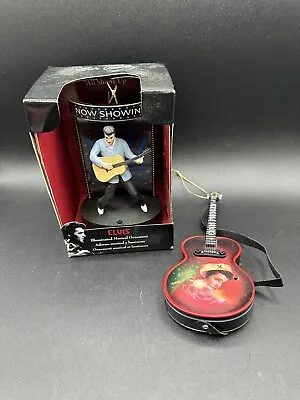 Rare Elvis Presley All Shook Up Illuminated Musical Ornament Guitar Ornament Lot • $30